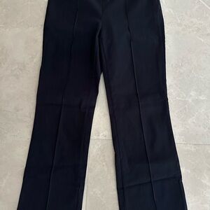 JMCLAUGHLIN Ivy Pant Navy Blue Cropped Ankle Pants with Front Flattering Seam
